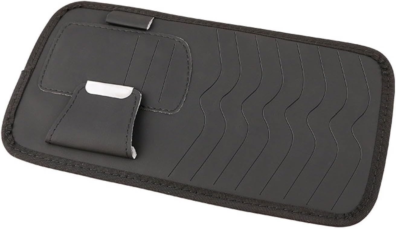 Autoschalenhalter, Auto-sonnenblenden-organizer Mit Dvd-aufbewahrungstaschen, Innenreinigungsgel, Schwarz, Einheitsgröße