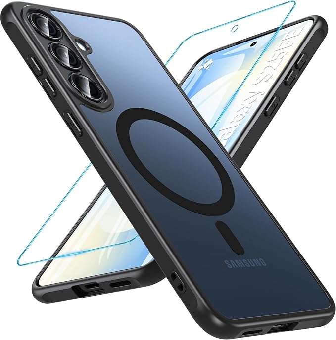 Schutzhülle Mit Magsafe-schutzglas Für Samsung Galaxy S25 Fe, Schwarz