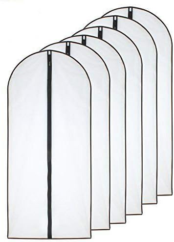 Mottensichere Kleidersäcke 60x140cm Schwarze Seite Für Winterkleidung Und Lange Mäntel (6er-pack)