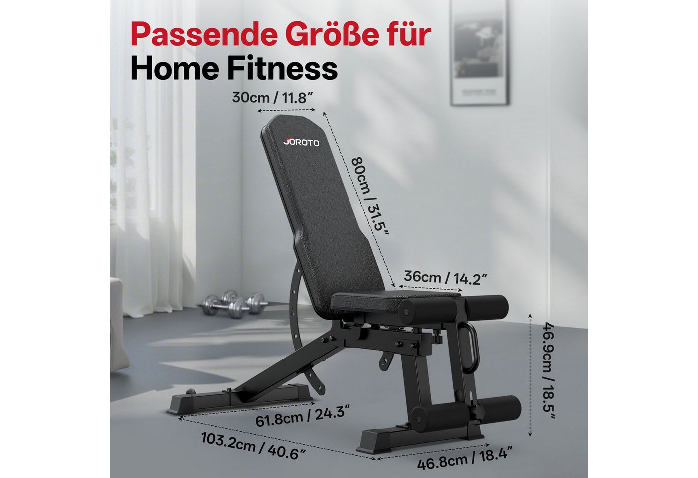 Kraftbank - Joroto - 4-in-1 Mehrfachpositionen - Verstellbare Beinstütze - Tragfähigkeit 800 Kg