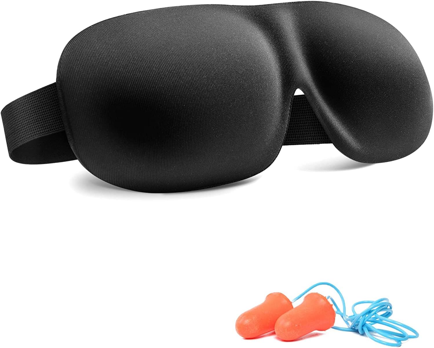 Nachtmaske, Schlafmaske Für Damen Und Herren, 3d-lichtschutzmaske Für Reisen (schwarz)
