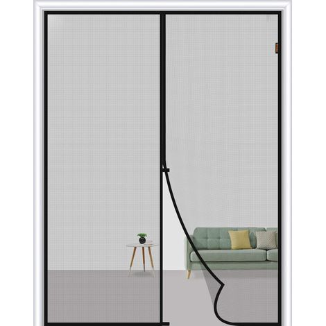 Magnetisches Moskitonetz Für Türen Und Fenster, 100 X 210 Cm, Magnetischer Fliegen- Und Insektenschutz, Klebestreifen, Automatischer Schließmechanismus, Sehr Feines Netzgewebe, Einfache Montage Ohne B