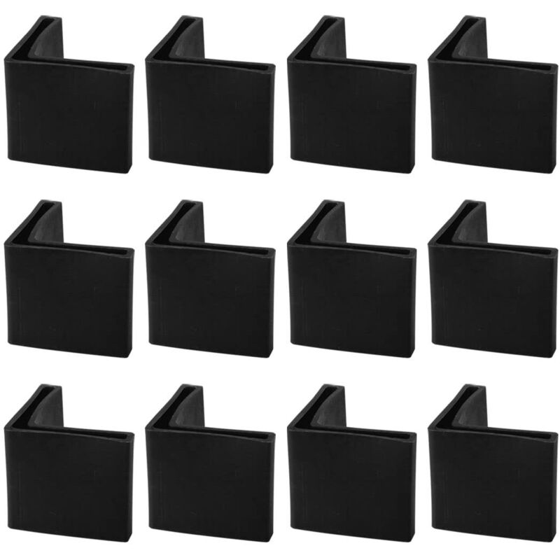 Schwarze Kunststoff-möbelfüße, L-förmig, 50 X 50 Mm, Bodenschutz Gegen Kratzer – 12er-pack – Ulisem