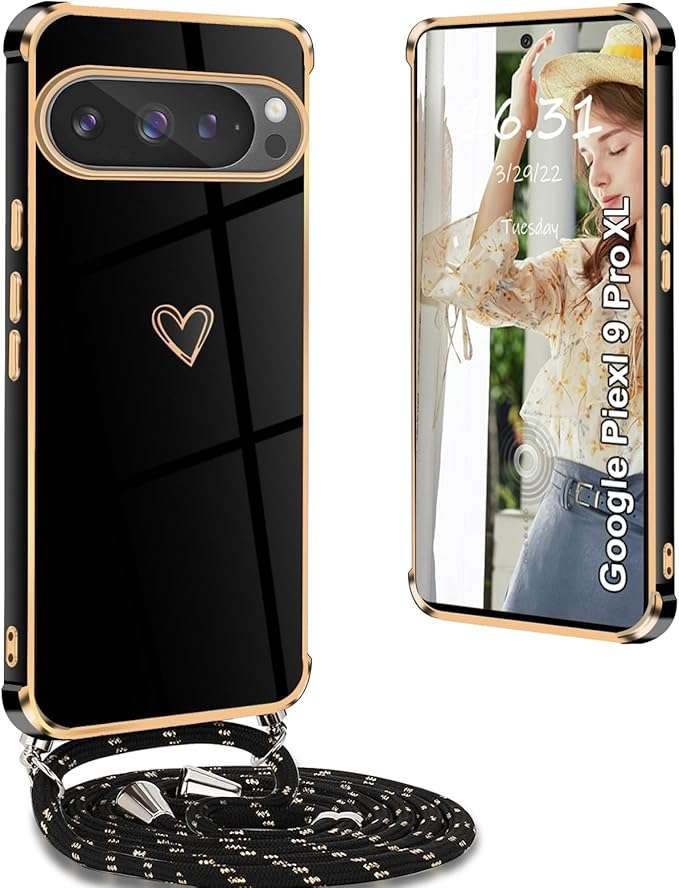 Schutzhülle Mit Tragegurt Für Google Pixel 9 Pro Xl, Schwarz