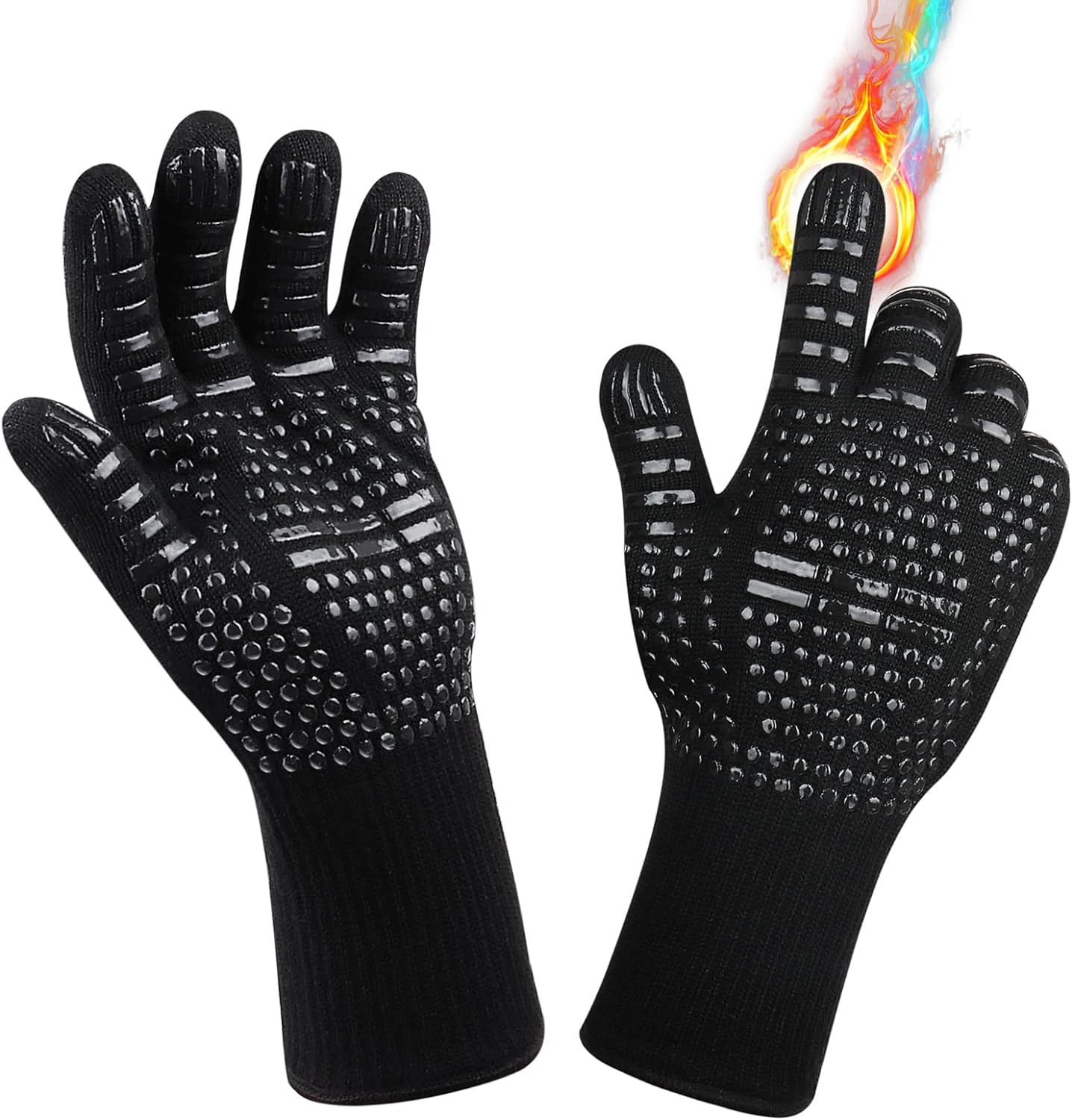 Grillhandschuhe – Schutz Vor Hitze Und Spritzern: Schutzhandschuhe Und Hitzebeständigkeit, Schwarz