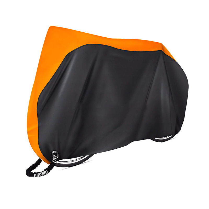 Fahrradabdeckung, Wasserdicht, 210d Oxford-gewebe, Reißfest, Sonnenschutz, Orange In Der Mitte, Schwarz Auf Beiden Seiten