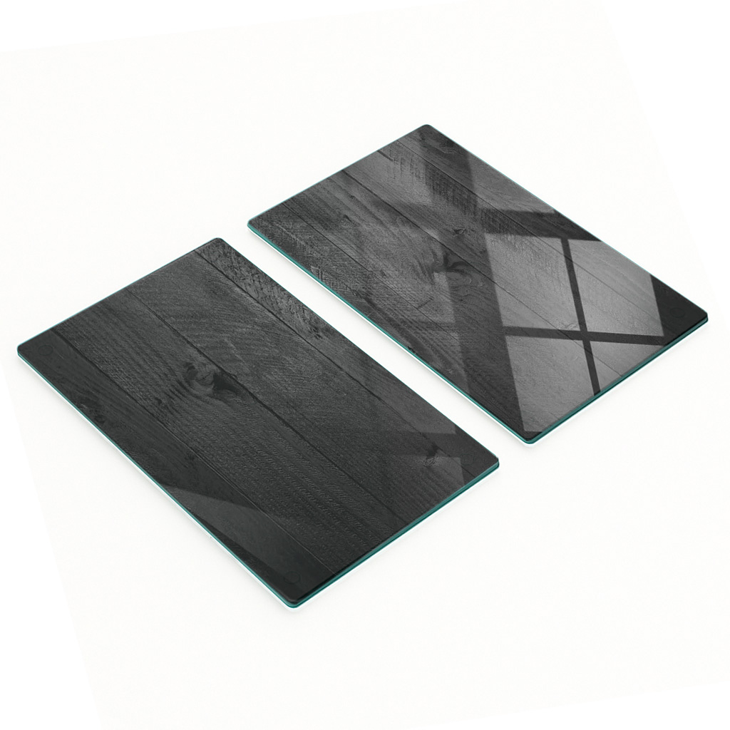 Gehärtete Glasplatten Mit Dekorativem Muster, Holzplatten, Schwarz, 2 X 30 X 52 Cm