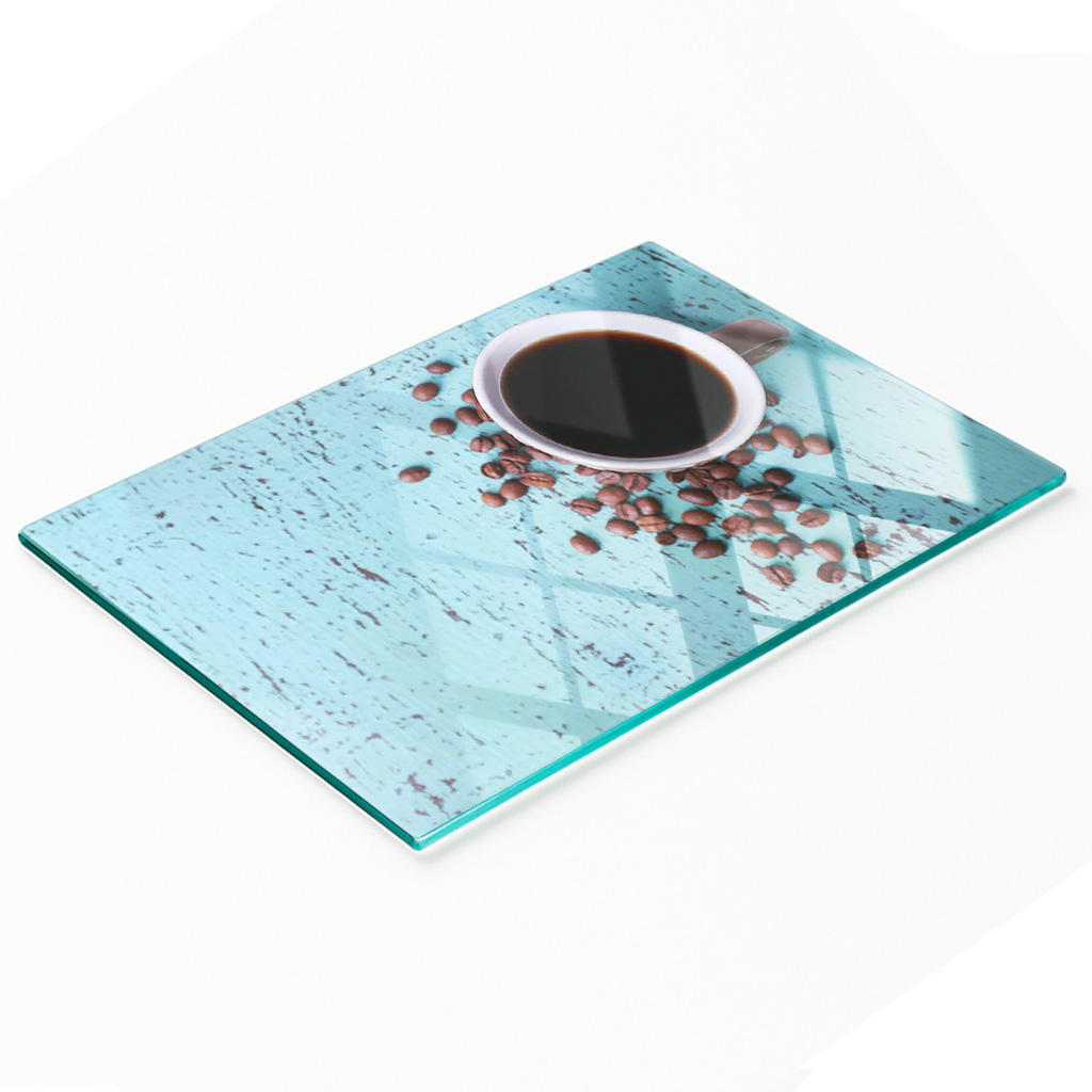 Dekorative, Multifunktionale Glasplatte Aus Gehärtetem Glas, Kaffeebraun/schwarz, 80 X 52 Cm