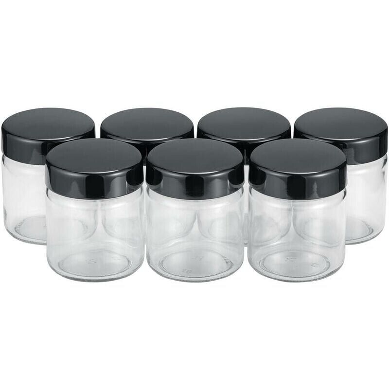 Wiederverwendbare Schwarze Joghurtbecher Aus Kunststoff, 6er-set, Ergonomisches Design, Auslaufsicher, Optimale Aufbewahrung – Ulisem