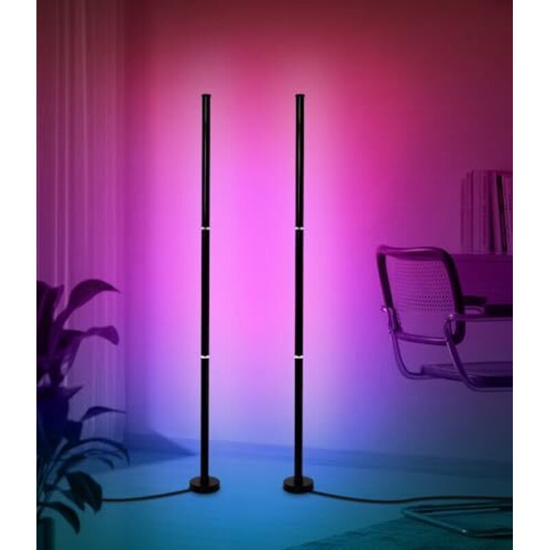 Rgb-stehlampe Mit App- Und Fernbedienungssteuerung, Musiksynchronisation, 16 Millionen Farben – Perfekt Für Wohnzimmer, Schlafzimmer Und Gaming – Ulisem