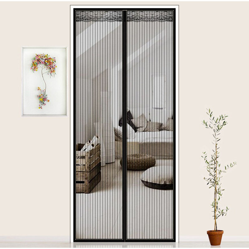 Magnetischer Moskitonetz-türvorhang 150 X 200 Cm, Klettverschluss, Kein Bohren Erforderlich, Insekten- Und Fliegenschutz - Ulisem