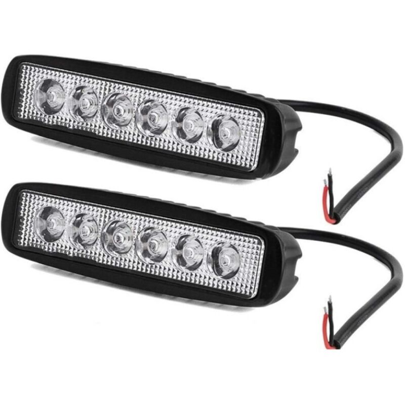 18-w-led-scheinwerfer Für Geländefahrzeuge, 6 Kristallperlen, Universalhalterung, Hohe Leistung, Stoßfest – Ulisem