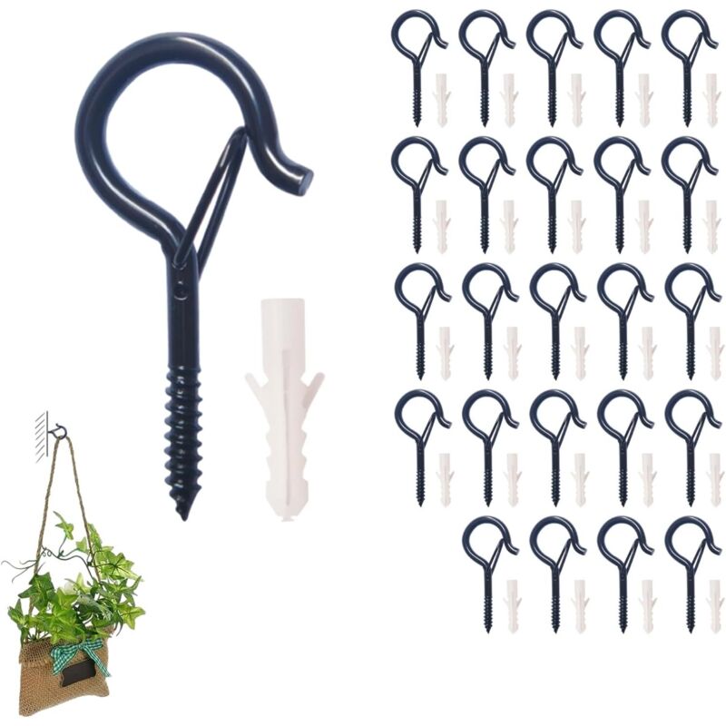 Set Mit 25 Edelstahl-ösenhaken Mit 55 Mm Automatischem Gewinde Zum Selbermachen Von Perlen, Flaschen Und Holz - Ulisem