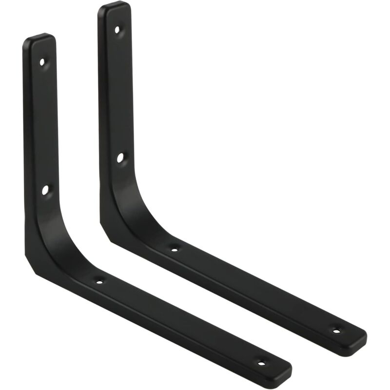 Hochbelastbare, Schwarze Metall-wandhalterungen Für Regalsysteme, 300 X 300 Mm, 2er-pack - Ulisem
