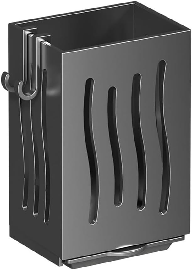 Abtropfgestell Für Die Wandmontage, Besteckhalter, Küchenutensilien-aufbewahrungsbox Mit Abtropfschale (schwarz)