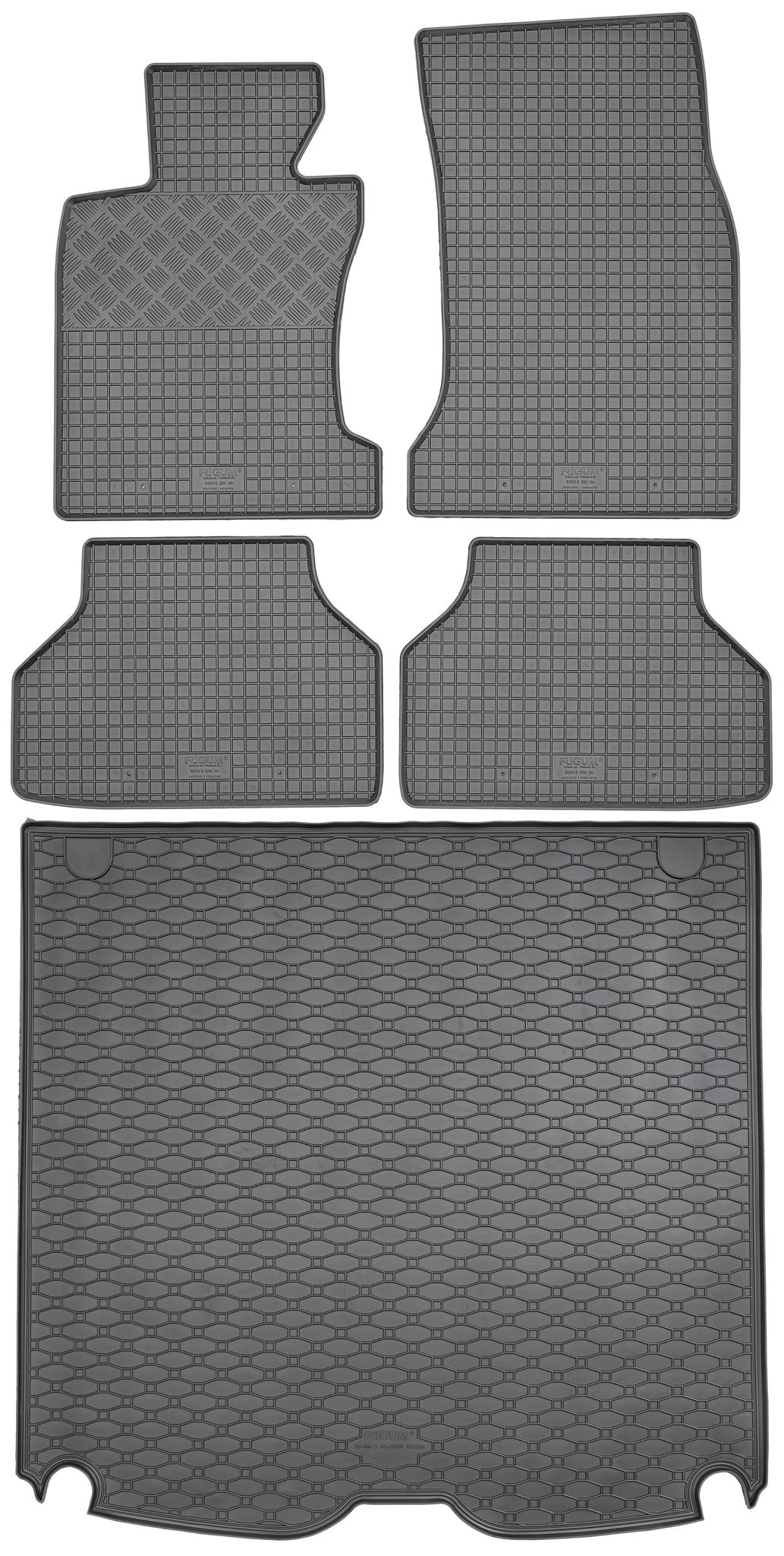 Bmw S5 E61 Touring (06.2004–2010) – Set: Gummifußmatten + Kofferraummatte
