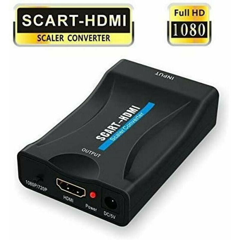 Scart-zu-hdmi-adapter, 1080p Scart-zu-hdmi-konverter Mit Usb-stromkabel Zum Anschluss Von Set-top-box, Dvd-player, Stb-box