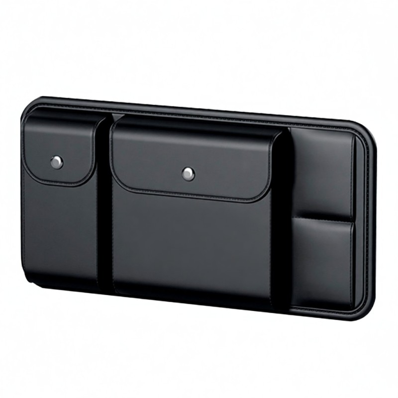 Multifunktionaler Sonnenblenden-organizer Für Auto, Lkw Oder Suv Mit Integriertem Sonnenbrillenhalter. Leder-interieurzubehör.