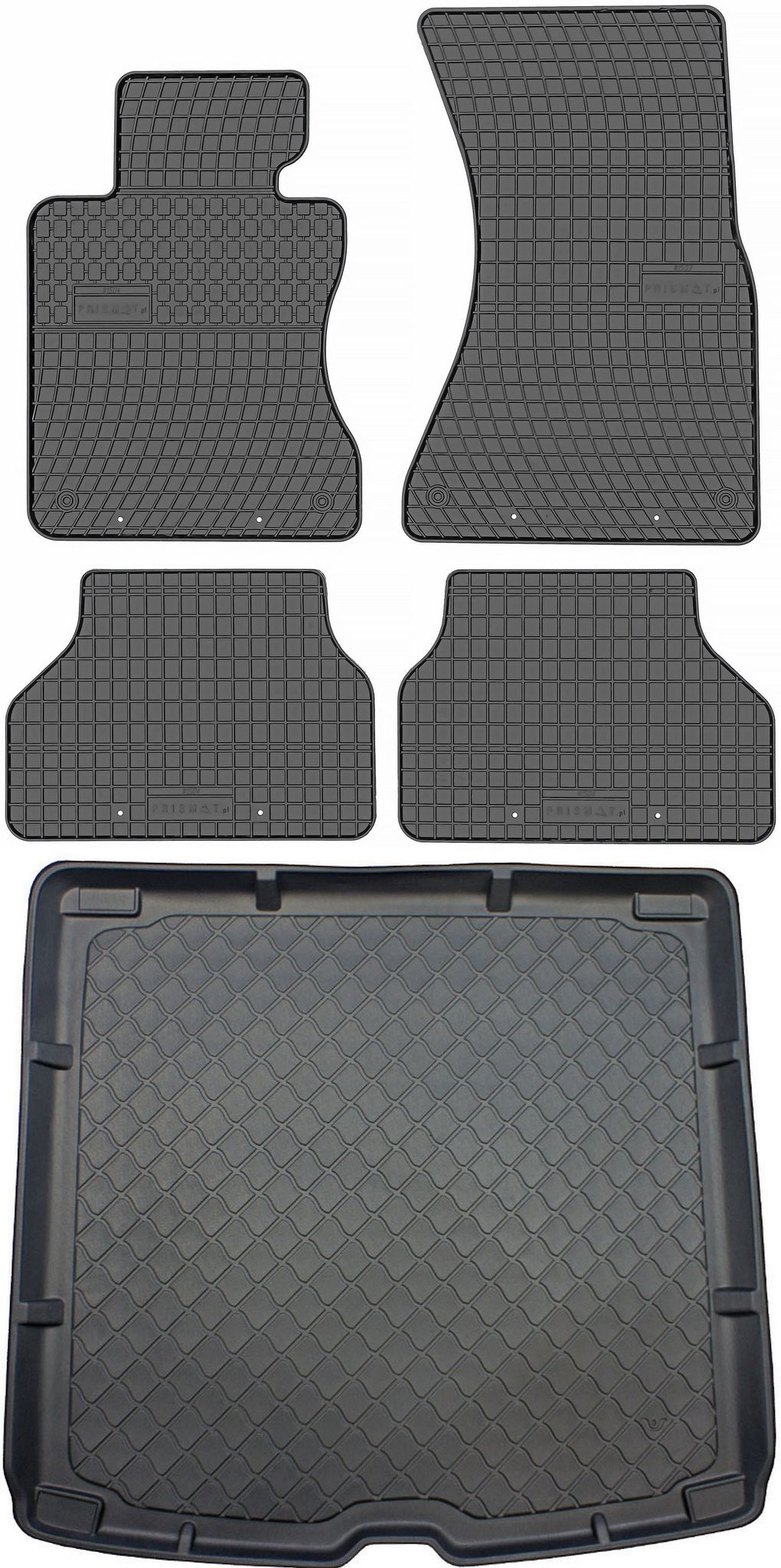 Bmw 5er E61 Touring (06.2004–2010) – Set: Gummifußmatten + Kofferraummatte