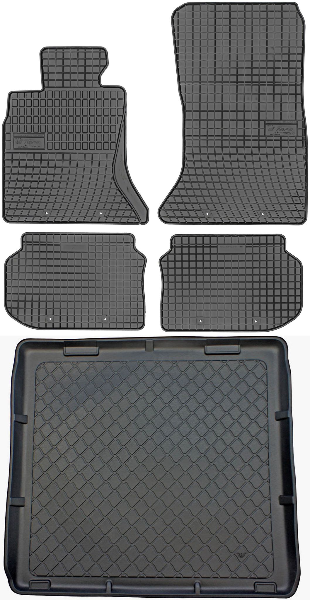 Bmw 5er F11 Touring (06.2010–2013) – Set: Gummifußmatten + Kofferraummatte
