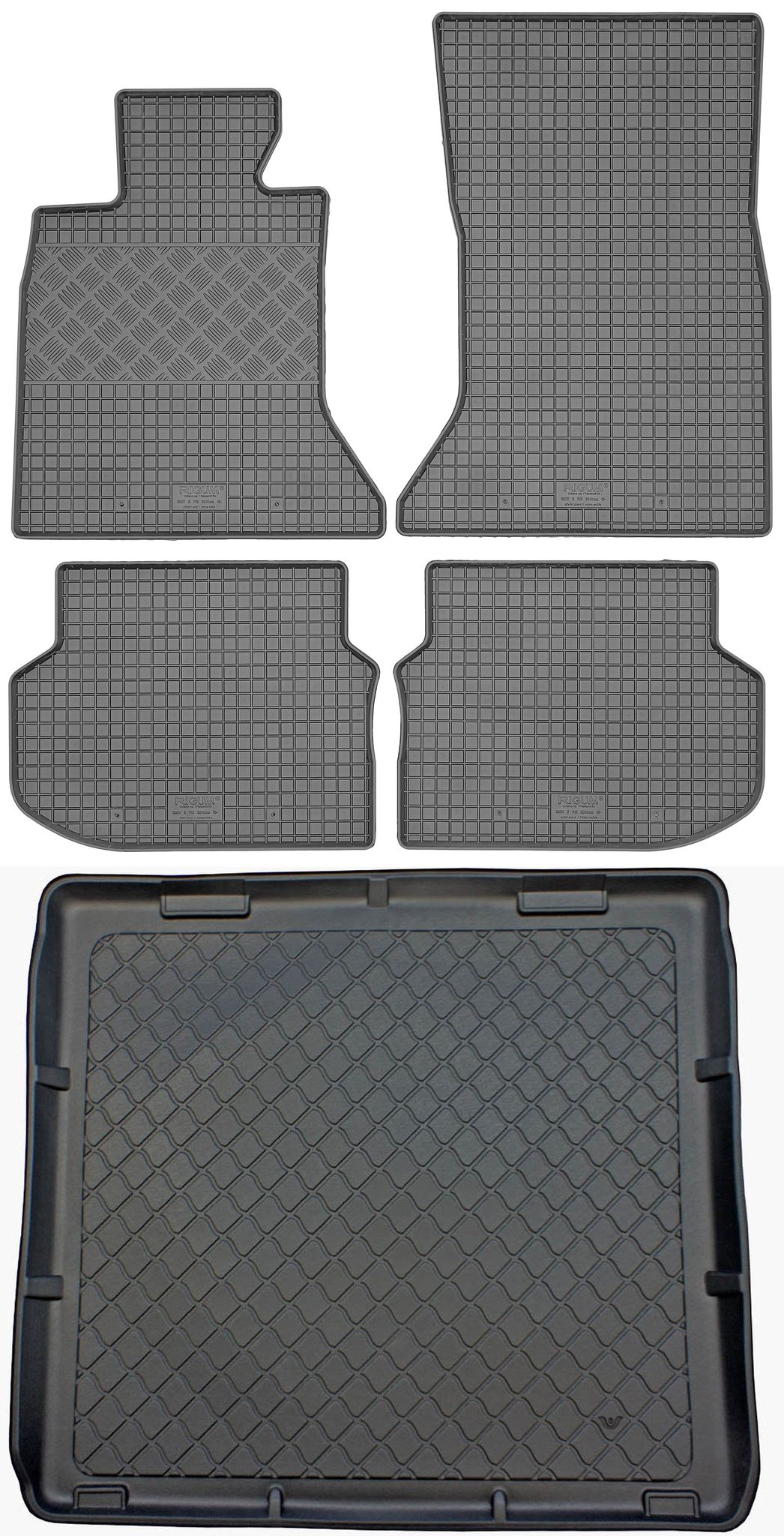 Bmw 5er F11 Touring Kombi (5-türer) Von 06.2010-04.2013 Set - Gummifußmatten + Kofferraummatte