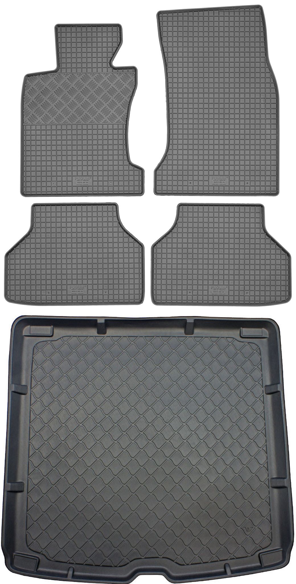 Bmw 5er E61 Touring Kombi (5-türer) Von 06.2004-2010 Set - Gummifußmatten + Kofferraummatte
