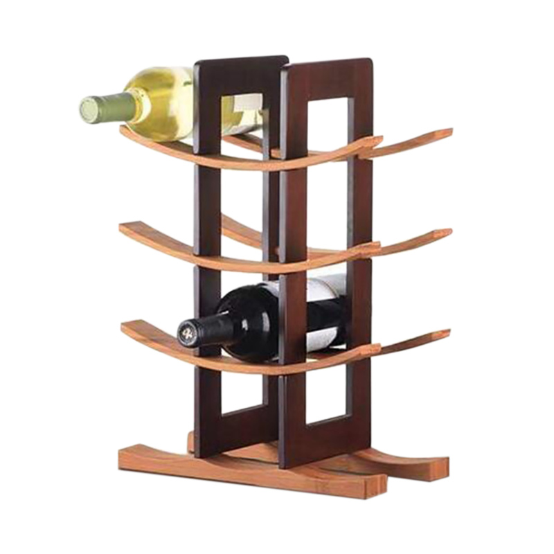 Weinregal Aus Massivem Naturholz, Modernes Und Elegantes Design, Ideal Zur Aufbewahrung Ihrer Weinflaschen In Küche, Esszimmer, Speisekammer Oder Schrank.