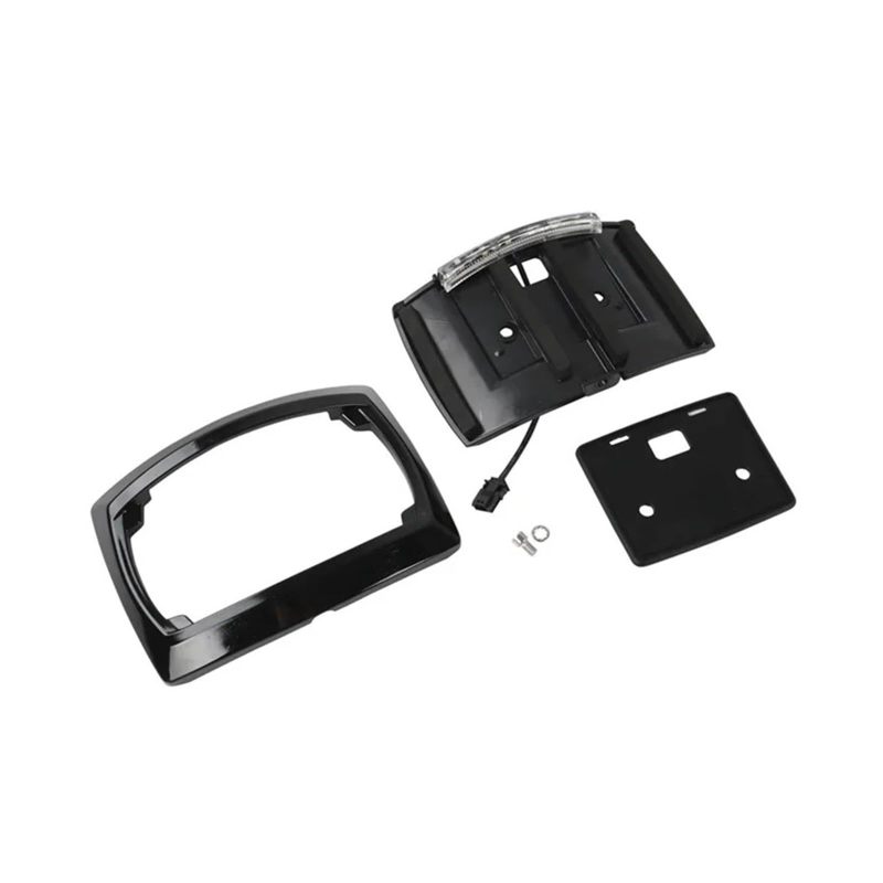 Gebogene Hintere Kennzeichenhalterung Mit Integrierter Led-beleuchtung (kompatibel Mit Touring-modellen 2023–2025: Road Glide, Street Glide, Ultra Glide Und Cvo-serie) – Schwarz