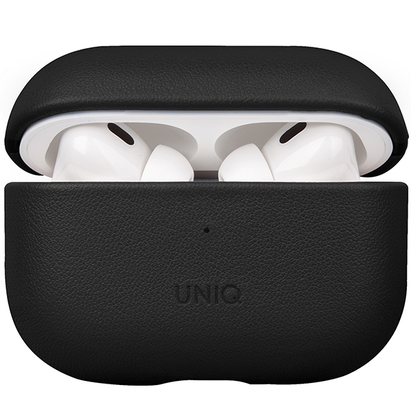 Uniq Schutzhülle Terra Für Airpods Pro 2. Generation, Echtleder (2022/2023), Schwarz/dallas Schwarz