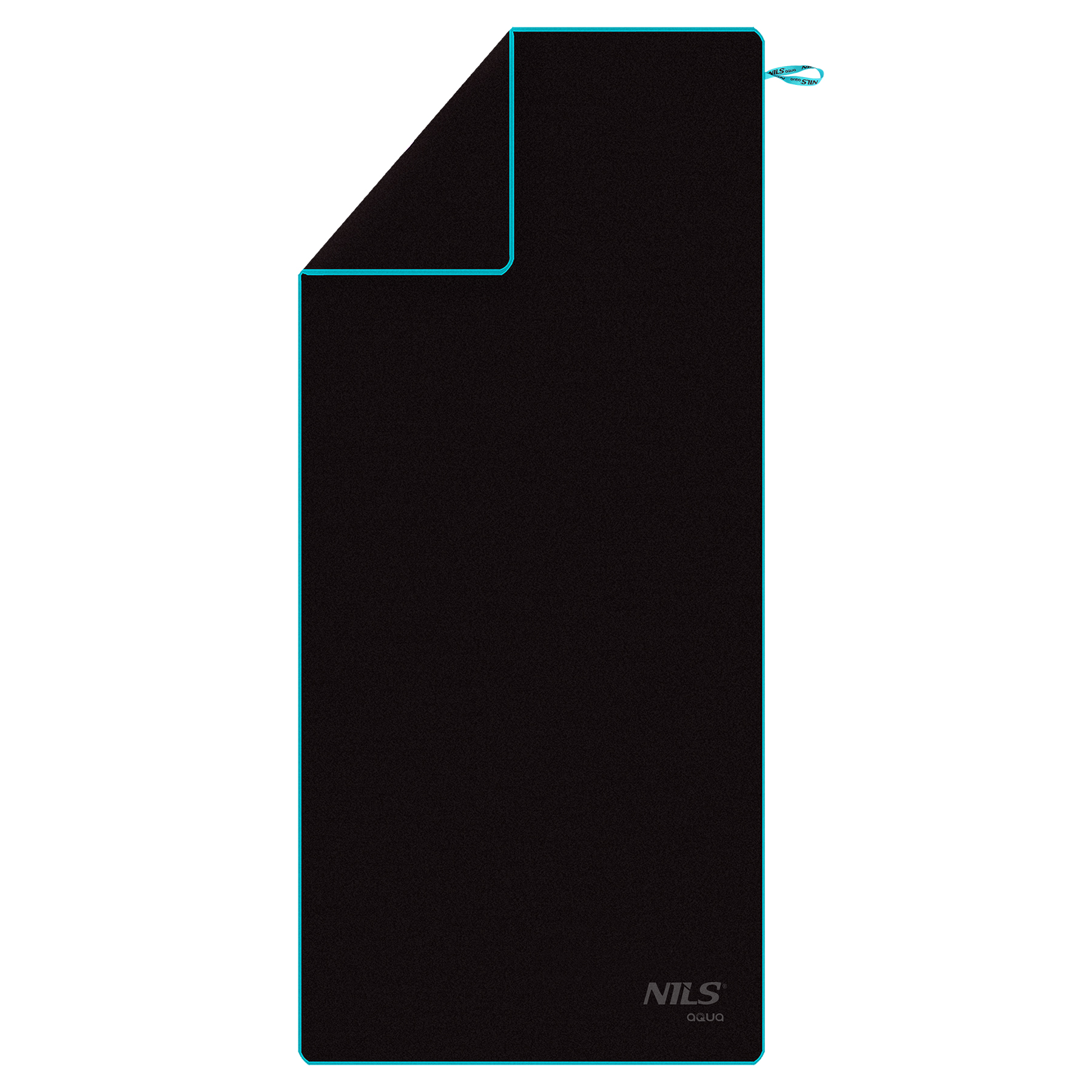 Nar13 Schwarzes Mikrofaserhandtuch 200x90 Cm Nils Aqua