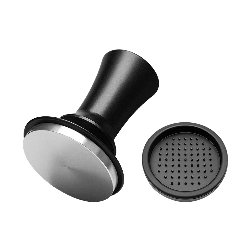 58 Mm Kaffeestampfer, Kaffeestampfer Aus Edelstahl, Schwarz Kalibrierter Espressostampfer, Kaffeestampfer, Abnehmbarer Kaffeestampfer Für Kaffeeliebhaber