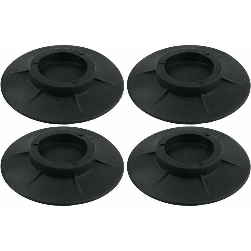 4 Stück Rutschfeste Gummi-waschmaschinen-trockner-pads, Schwarz