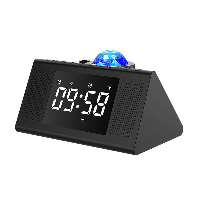 Multifunktionaler Sternenprojektor, Nachtlicht, Wecker, Deckenprojektor, Bluetooth-lautsprecher Mit Musik Und Weißem Rauschen Für Kinder- Und Erwachsenenschlafzimmer.