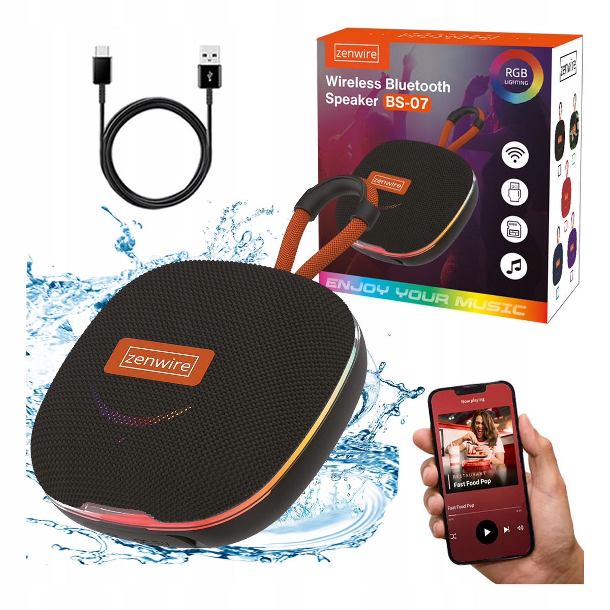 Kleiner, Tragbarer Bluetooth-lautsprecher Mit Ukw-radio, Mp3-player Und 13 Watt