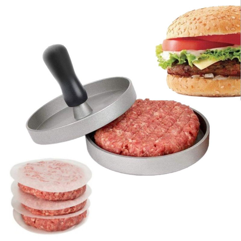 Hamburgerfleischpresse Mit Schwarzem Griff Aus Aluminiumlegierung, Manueller Hamburgerfleischformer, Patty-presse Und Füllform.