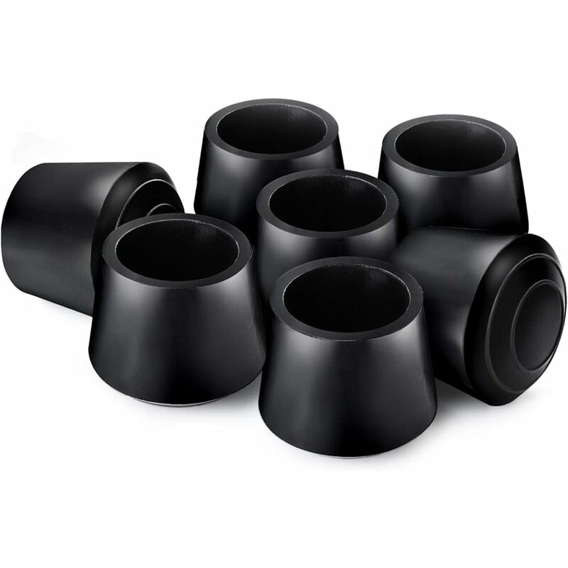 Stuhlbeinschutz, 16 Stück Stuhlkappe, Runder Stuhlbeinschutz Für Runde Stuhlbeine (25 Mm, Schwarz)