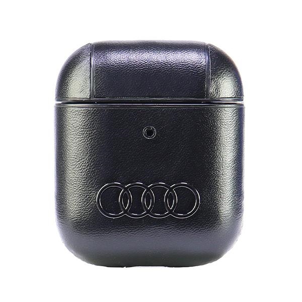 Airpods 1 Audi Lederhülle Mit Großem Logo, Schwarz
