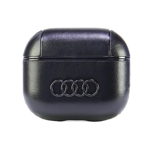 Airpods 3 Audi Lederhülle Mit Großem Logo, Schwarz