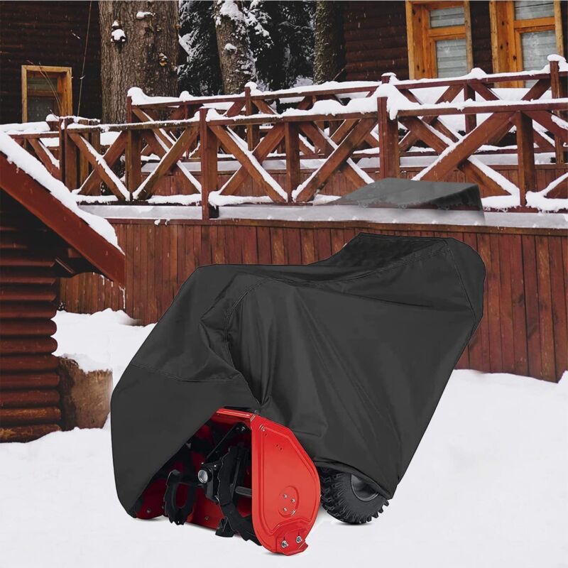 Hochwertige Schneefräsenabdeckung Aus 210d Oxford-gewebe, 24/7 Premium-qualität, Wasser- Und Staubdicht, Uv-schutz, Passend Für Die Meisten Zweistufigen Elektrischen Schneefräsen (84 Cm L X 13 Cm B)