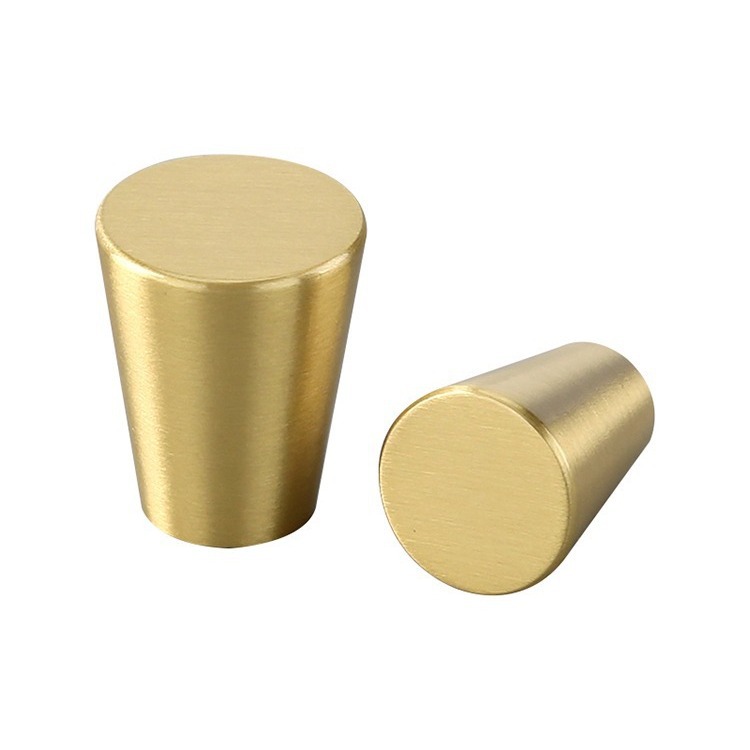 Set Mit 4 Möbelknöpfen Aus Goldfarbenem Messing – Runde Griffe Für Tür, Schublade Und Schrank Aus Aluminiumlegierung
