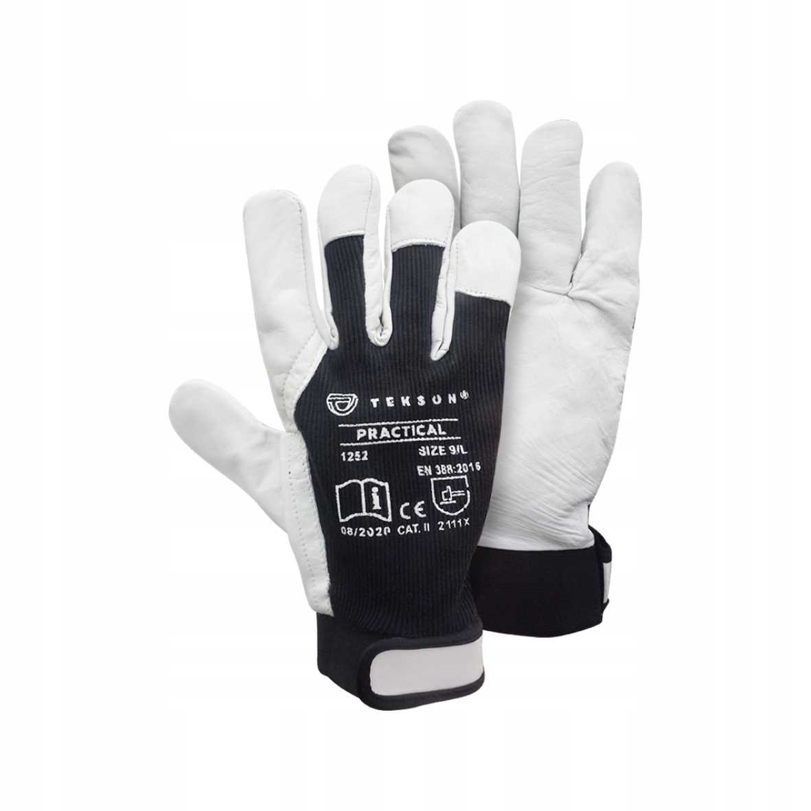 Tekson Practical 1252 Schutzhandschuhe Aus Ziegenleder Mit Klettverschluss, Größe 11