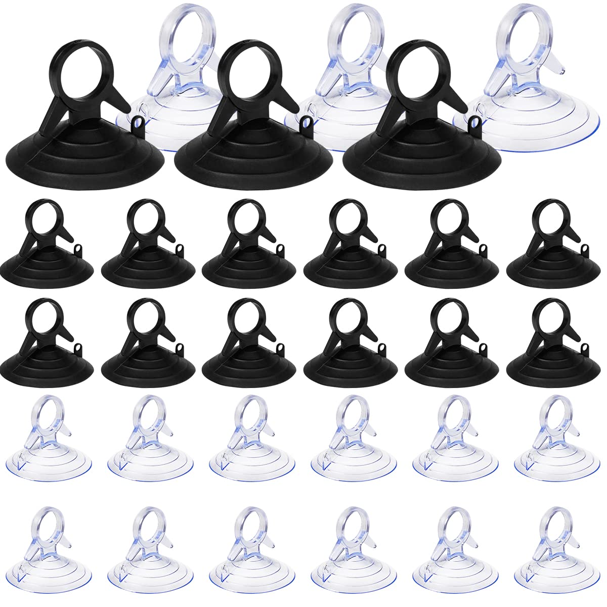 60 Stück Sonnenschutz-saugnapf, 45 Mm Saugnapf Ohne Haken, Saugnapf, Pvc-saugnapf, Mini-saugnapf, Transparent Und Schwarz, Saugnapf Für Fenster, Badezimmer, Auto, Windschutzscheibe, Sonnenschutz