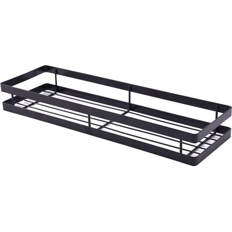 Gewürzregal Für Die Küche. Wandmontiertes Gewürzregal. Platzsparendes Gewürzregal. Ideal Für Die Aufbewahrung Und Organisation In Der Küche. 40 × 12 × 5,5 Cm. Schwarz.