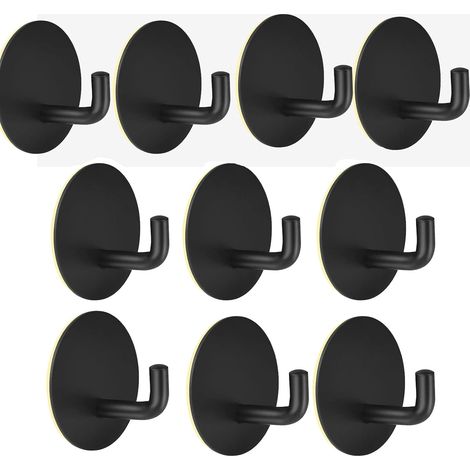 Selbstklebender Haken. Wandhaken Aus Edelstahl Für Badezimmer. Wasserfester, Selbstklebender Handtuchhalter Für Küche, Wohnzimmer Und Büro. 10 Stück.
