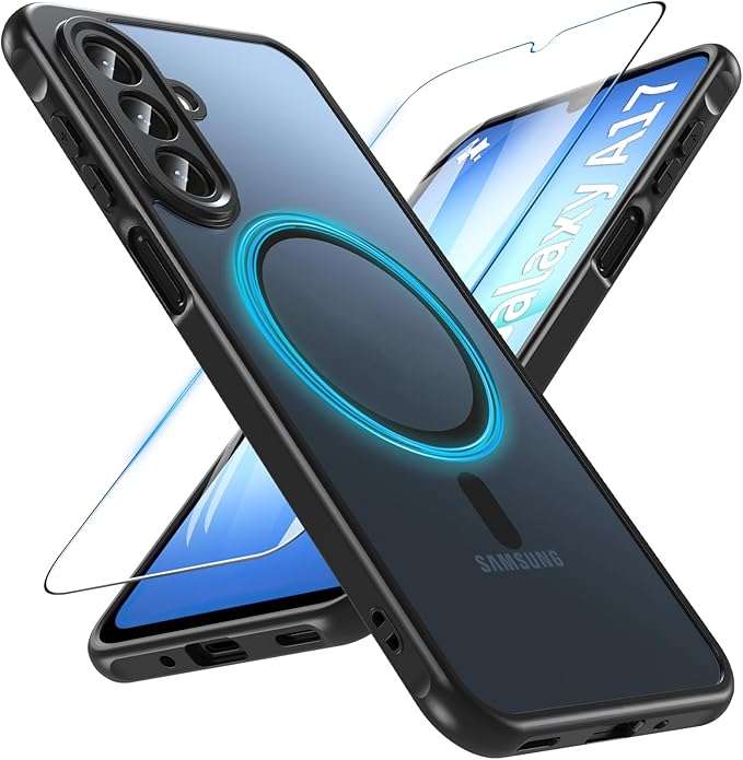 Rückseitenschutzhülle Für Samsung Galaxy A17 5g, Magsafe-schutzglas, Schwarz
