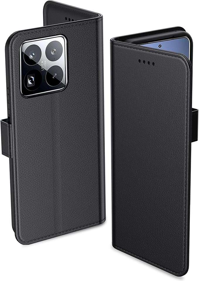 Flip Case Schutzhülle Aus Pu-leder, Schwarz, Für Xiaomi 15 Pro