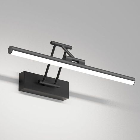 Led-badezimmerspiegelleuchte. 40 Cm. Drehbar. Schutzart Ip44. 9 W. 970 Lm. Kaltweiß (5500 K). Schwarz.