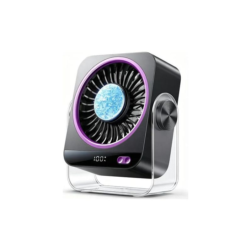 Wiederaufladbarer, Tragbarer Tischventilator Mit 199 Turbostufen Und Digitalem A2-display