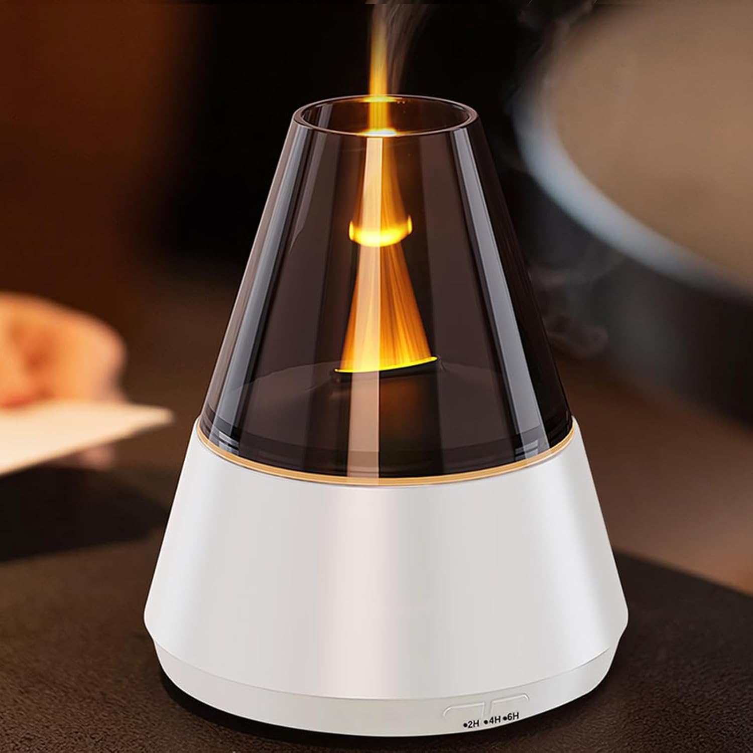 Ätherisches Öl-diffusor Für Raumduft Mit 7-farbiger Led-beleuchtung, Luftbefeuchter, Elektrischer Aromatherapie-diffusor Mit 3 Timern Für Das Schlafzimmer, Weiß