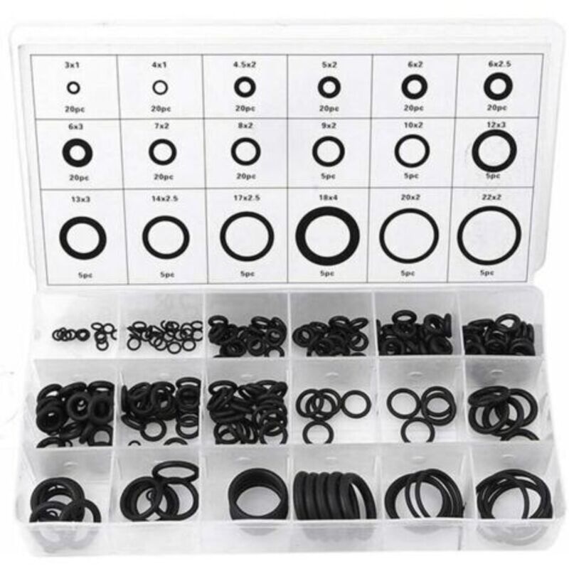 [niemals Verwendet] 225-teiliges O-ring-set, 18 Größen, Kombinationsset Aus Gummi-o-ringen Für Die Auto- Und Fahrzeugreparatur.